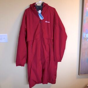 NWT Sporti Red Lifeguard Fleece Lined Swim Parka Coat Sz. XL